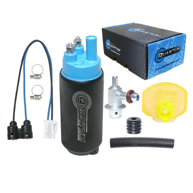 Quantum Fuel Systems OEM Replacement In-Tank EFI Fuel Pump w/ Fuel Pressure Regulator, Strainer for the Suzuki GSX-R750 '96-99, Honda CBR600RR '05-06, Kawasaki ZX-6R '03-04 Quantum Fuel Systems OEM Replacement In-Tank EFI Fuel Pump w/ Fuel Pressure Regulator, Strainer for the Suzuki GSX-R750 '96-99, Honda CBR600RR '05-06, Kawasaki ZX-6R '03-04